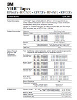 3M VHB RP45 side moldings tape, pdf datasheet