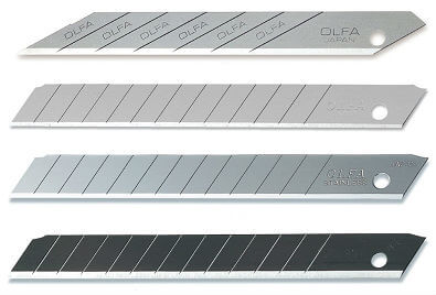 OLFA blades for cutting shape-off knifes OLFA