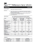 Product data sheet of 3M Spray 77 Product data sheet of 3M Spray 77