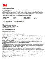 Regulatory Data sheet for 3M Citrus Cleaner