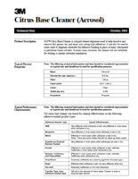 Лист с технически характеристики на 3M Citrus Cleaner