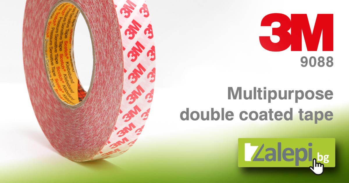 3M 9088 Double-Sided High Performance Clear Tape; 25mm x 50m