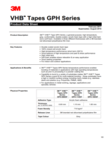 Datasheet PDF of 3M VHB GPH-160 Double sided Foam tape