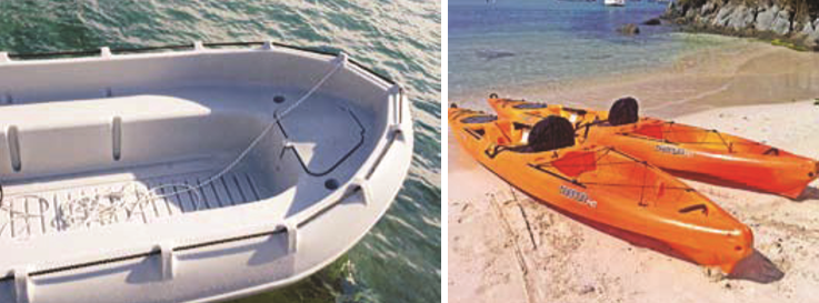 Boats made entirely out of polyethylene